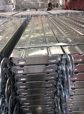 Factory Price Q235 Certified 2M Steel Galvanized Scaffolding Planks with Box Stiffener