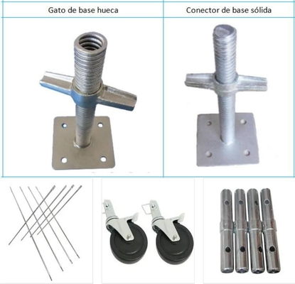 Electro Galvanized Base Jack Scaffolding Durable Industrial Solution