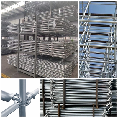 Galvanized Ringlock Scaffolding for Facades Ledger Length 0.73m-3.07m Q235 Steel Rosette