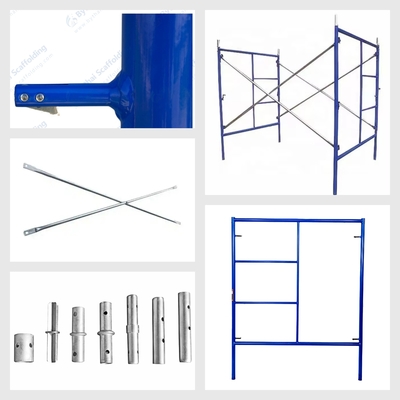 Construction Access Equipment H Type Steel Blue Red Masonary Frame Scaffolding Price