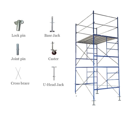 Easy Assembly Metal Scaffolding Frame for Staging Building and Construction Materials