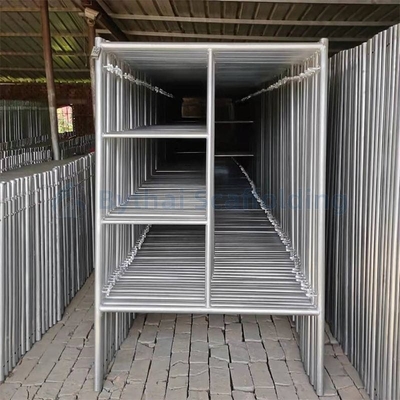 Pre-Galvanized Metal Step Frame Scaffolding For Commercial And Industrial Use