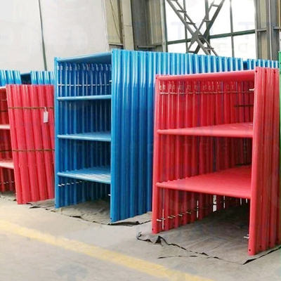 Orange Pre-Galvanized Q235 Steel Frame Scaffolding 3′ X 6′ High Stability Lightweight Ladder Style for Construction