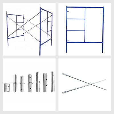 Blue Metal Construction Materials High Flexibility Mason Step Frame Scaffolding Staging for Indoor/Outdoor Construction