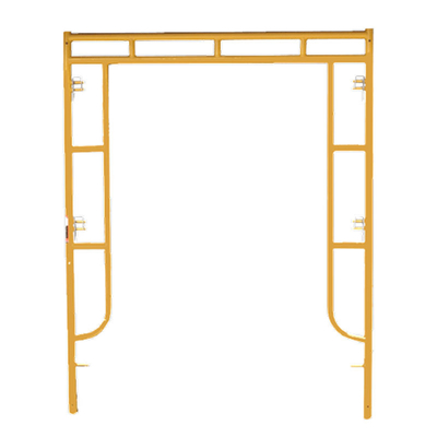 Indoor/Outdoor Steel Walk Through Frame Scaffolding with Powder Coated Finish and Yellow Q355 Steel