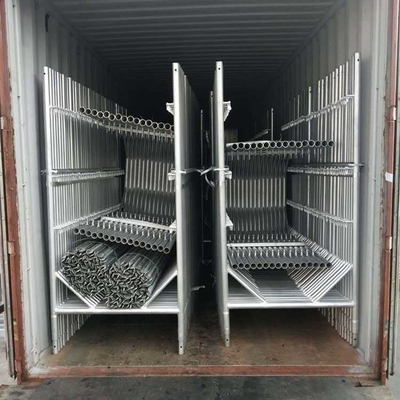 Orange Pre-Galvanized Q235 Steel Frame Scaffolding 3′ X 6′ High Stability Lightweight Ladder Style for Construction